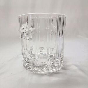 Elegant Clear Cut‎ Glass Crystal Mini Ice Bucket Stars Stripes Patriotic
